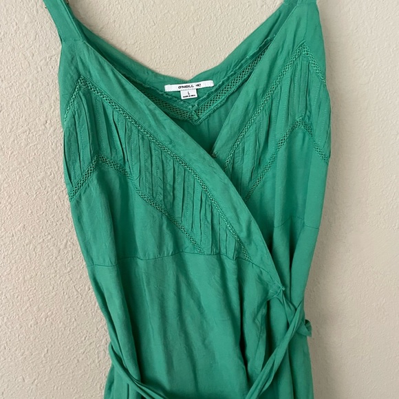 Green Wrap Dress Size L - Picture 3 of 10
